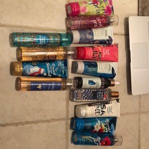 bath and body works sprays/lotions